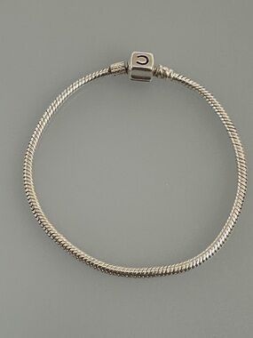 Pandora Silver Snake Chain Charm Bracelet made in Italy